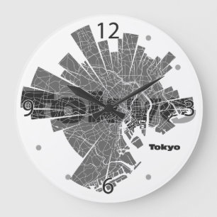 Relógio Grande Pulso de disparo do mapa de Tokyo