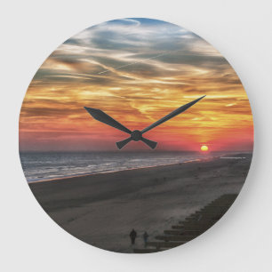 Relógio Grande Pulso de disparo do por do sol