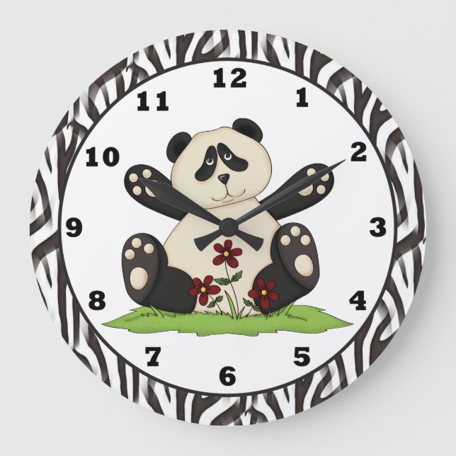 Relógio Grande Pulso de disparo do urso de panda dos desenhos (Frente)