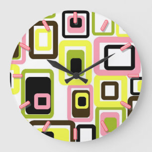 Relógio Grande pulso de disparo geométrico do teste padrão do