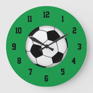 Relógio Grande Pulso de disparo verde, preto e branco do futebol