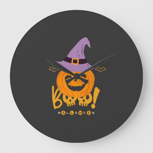 Relógio Grande Pumpkin Wicked (Frente)