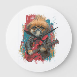 Relógio Grande Punk Rock Pekingese � Cão Rebelde