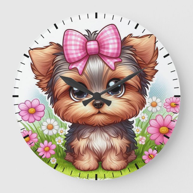 Relógio Grande pup de Yorkshire (Frente)