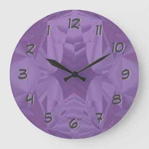 Relógio Grande Purple Dreams-Backward Clock for Unusual People