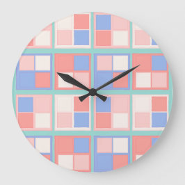 Relógio Grande Quad Color Squares