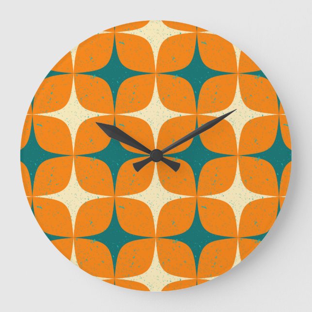 Relógio Grande Quadrados de Vintage (Frente)