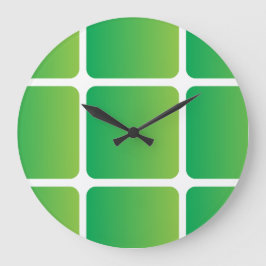 Relógio Grande Quadrados verdes iguais