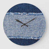 Quadro de jeans azuis com borda denim.