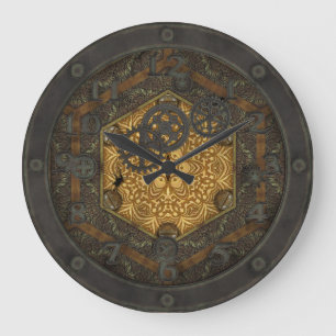 Relógio Grande Quadros de Steampunk com cara