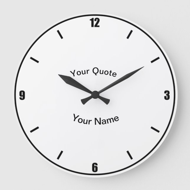 Relógio Grande Quatro números com números verticais padrão (Frente)