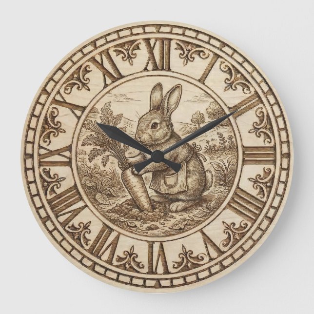 Relógio Grande Rabbit Wall Clock (Frente)