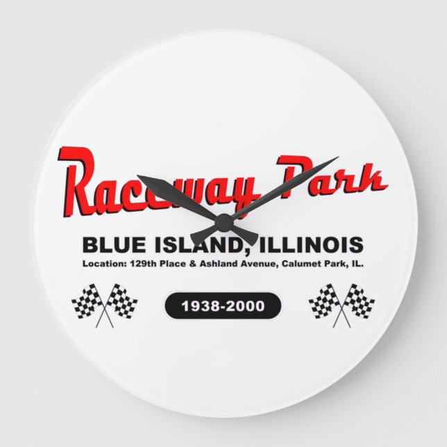 Relógio Grande Raceway Park, Blue Island / Calumet Park, Illinois (Frente)