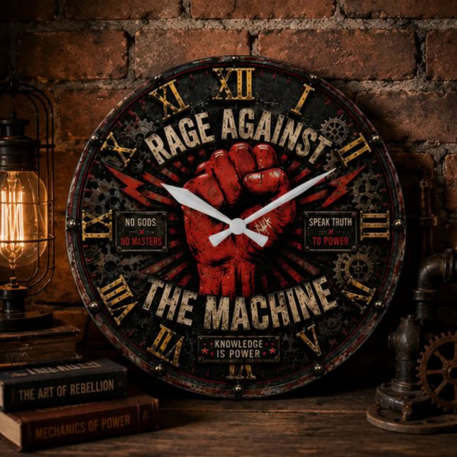 Relógio Grande Rage Against the Machine Protest Art  (Criador carregado)