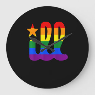 Relógio Grande Rainbow Pride Love ill Filadélfia Philadelphia Gay