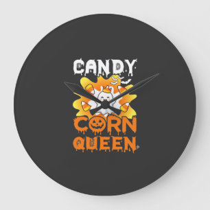 Relógio Grande Rainha do Milho Doce Halloween Morcegos Fantasmas