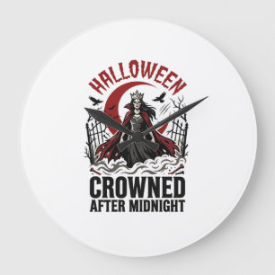 Relógio Grande Rainha Morta-Viva do Halloween Meia-Noite em Ascen