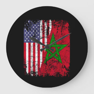 Relógio Grande RAÍZES MARROQUINAS | Meia Bandeira Americana | BAN