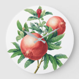 Relógio Grande Ramificação de Frutas de Pomegranato Vintage