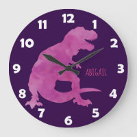 Raparigas Roxas Aquarelas Dinossauro Crianças Pers