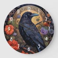 Raven Preto com Design Gótico Flores