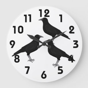 Relógio Grande Ravens Wall Clock