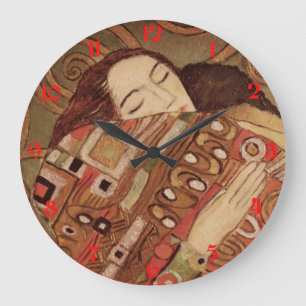 Relógio Grande Realização (O Abraço) Arte de Gustav Klimt