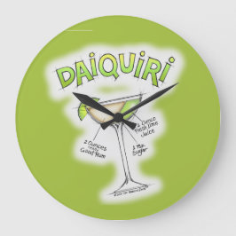 RELÓGIO GRANDE RECEITA DE DAIQUIRI COQUETEL ART