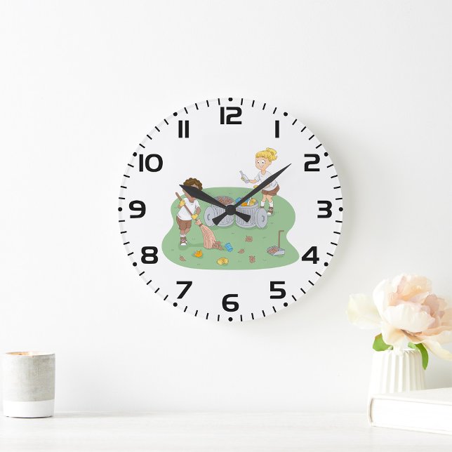 Relógio Grande Reciclagem de Campismo para Limpeza de Crianças Ec (Criador carregado)