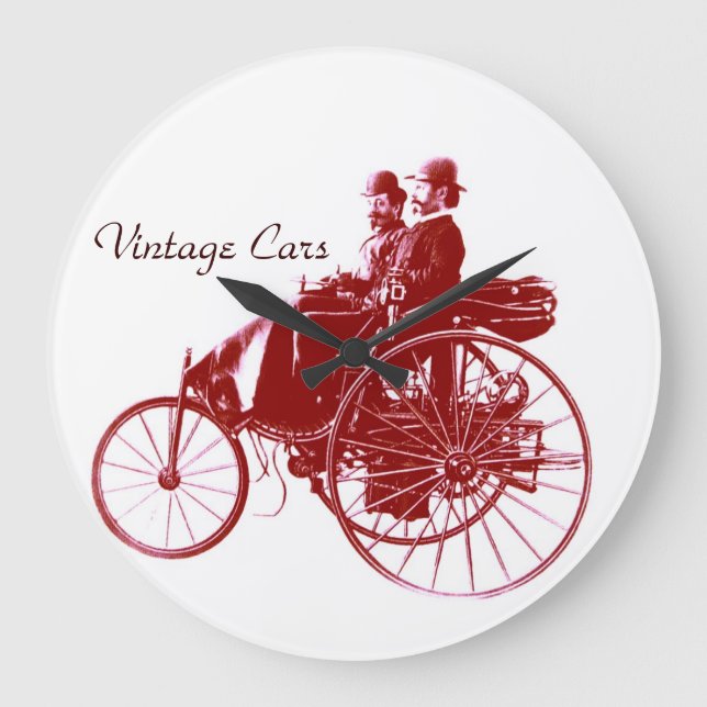 Relógio Grande Recolha de carros vintage (Frente)