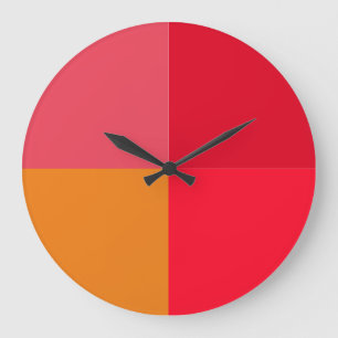 Relógio Grande Red and orange funky office wall clock