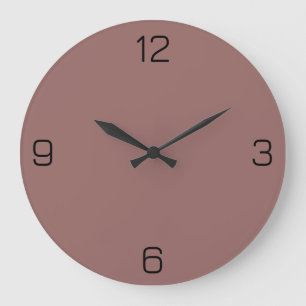 Relógio Grande Red Brown Terracotta 976A66 Color com opção de nom