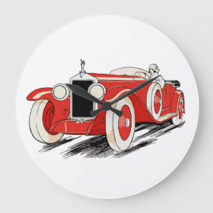 Relógio Grande Red Classic Roadster