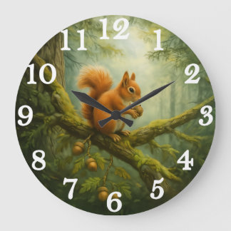 Relógio Grande Red squirrel in enchanted woodland