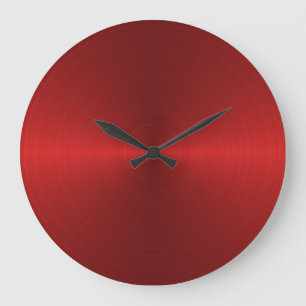 Relógio Grande Red Stell Wall Clock sem números