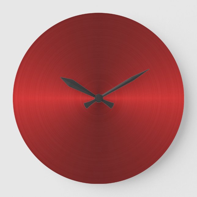 Relógio Grande Red Stell Wall Clock sem números (Frente)
