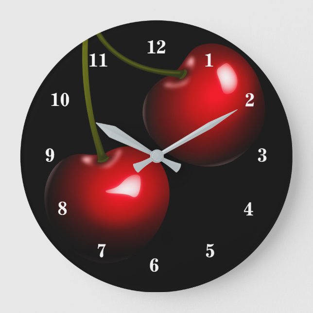 Relógio Grande Red Swery Cherry - Escolha / adicione sua cor / te (Frente)