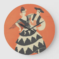 Relógio Grande Redondo Espanhol Vintage