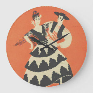 Relógio Grande Redondo Espanhol Vintage