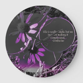 Relógio Grande Reflexão Roxa