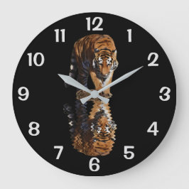 Relógio Grande Reflexão Tigre