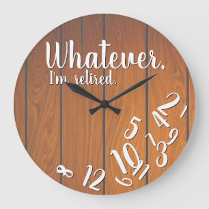 Relógio Grande Reforma Engraçada Sou Madeira Rústica Aposentada