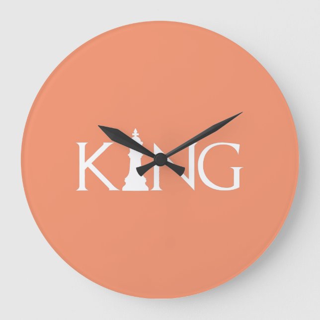 Relógio Grande rei com a peça de xadrez (Frente)