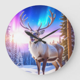 Relógio Grande Reindeer de Natal