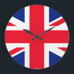 Relógio Grande Reino Unido União Jack Flag<br><div class="desc">Reino Unido União Jack Flag</div>
