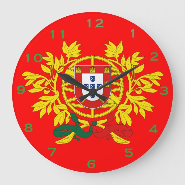 Relógio Grande Relogio* de Parede Com Escudo Portugûes (Frente)