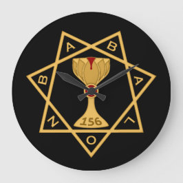 Relógio Grande Relógio, Estrela do logotipo Dourado Babalon, fund
