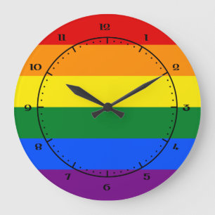 Relógio Grande Relógios de bandeira LGBT
