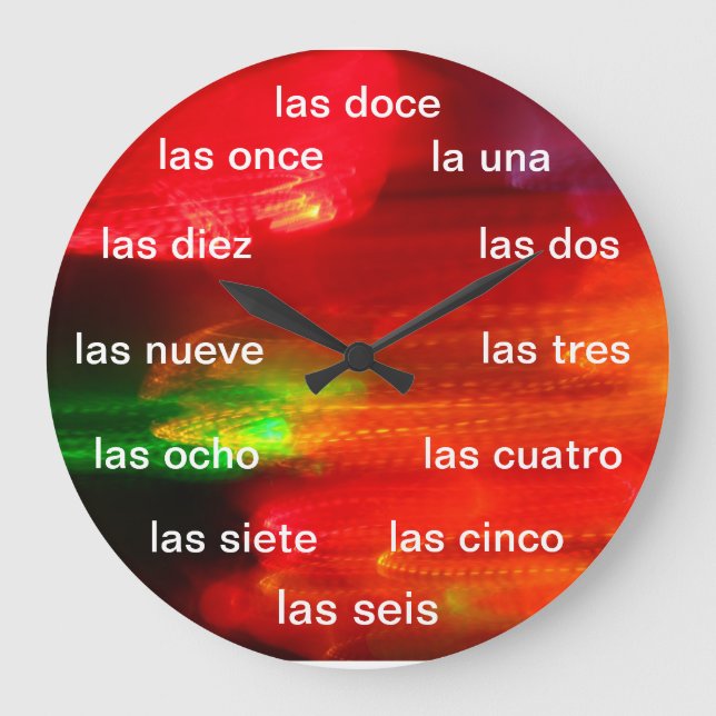 Relógio Grande Reloj de pared - Colores de México (Frente)