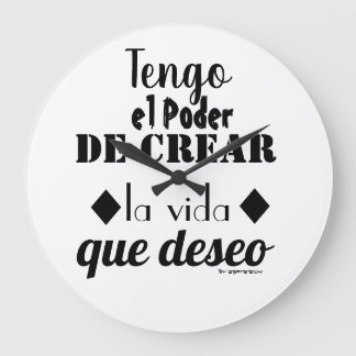 Relógio Grande Reloj de Pared Motivacional